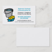 Pro Housecleaning Maid of Janitor Service Visitekaartje (Voorkant / Achterkant)