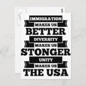 Pro-immigratie Briefkaart (Voorkant / Achterkant)