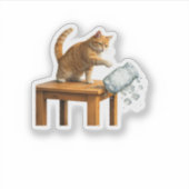 Pro Immigration Cat , Abolish ICE Tee , chinga la Sticker (Voorkant)