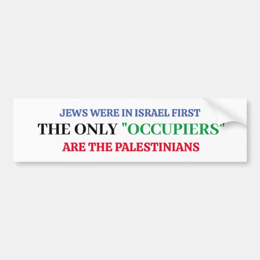 Pro-Israël Ik sta achter Israël bumpersticker (Voorkant)