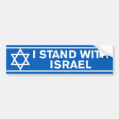 Pro-Israël Ik sta bij Israël Bumpersticker (Voorkant)
