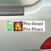 Pro-Israël, Pro-Peace Bumpersticker (Op auto)