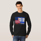 pro israël supporter ik sta achter israël patriott t-shirt (Voorkant volledig)
