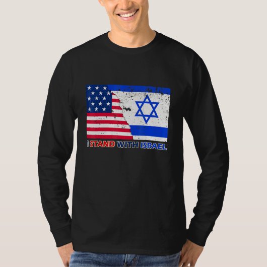 pro israël supporter ik sta achter israël patriott t-shirt (Voorkant)