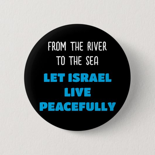 Pro Israël vredessteun Israël Ronde Button 5,7 Cm (Voorkant)