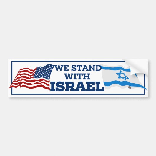 Pro-Israël, wij staan achter Israël Bumpersticker (Voorkant)