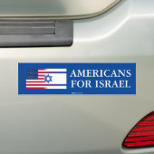 Pro-Israëlische Amerikanen voor Israëlische Bumper Bumpersticker (Op auto)