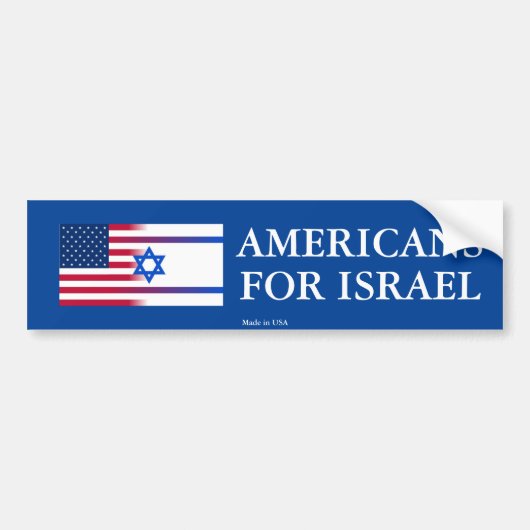 Pro-Israëlische Amerikanen voor Israëlische Bumper Bumpersticker (Voorkant)