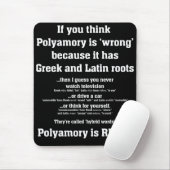 Pro-iterate polyamory Mousepad - zwart Muismat (Met muis)