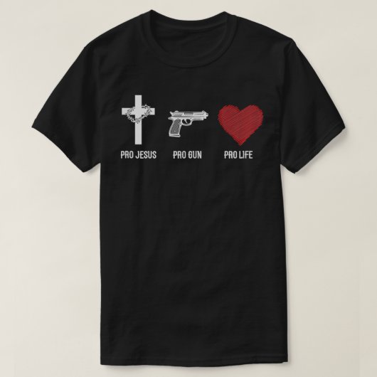 Pro Jesus Pro Pistool Pro Life Christelijke Tankto T-shirt (Design voorkant)