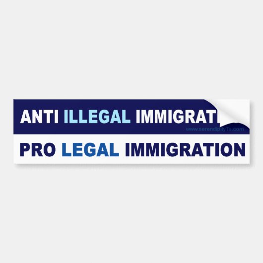 Pro JURIDISCHE immigratie Bumpersticker (Voorkant)