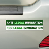 Pro JURIDISCHE immigratie Bumpersticker (Op auto)