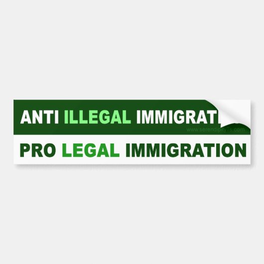 Pro JURIDISCHE immigratie Bumpersticker (Voorkant)