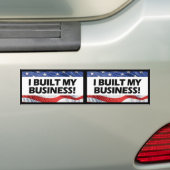 Pro-kapitalisme, ik bouwde mijn bedrijf, anti-Obam Bumpersticker (Op auto)