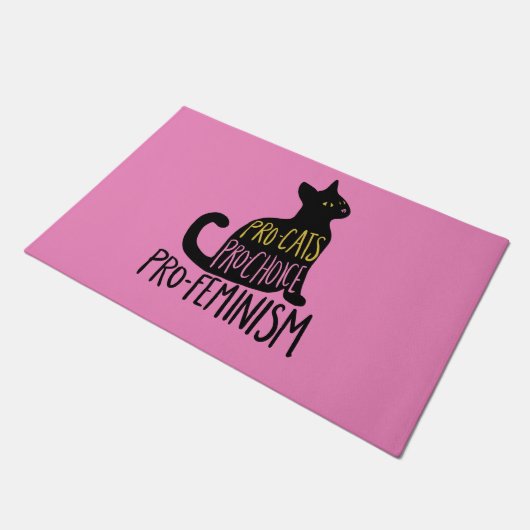 Pro-kat pro-keuze pro-feminisme deurmat (Schuin)