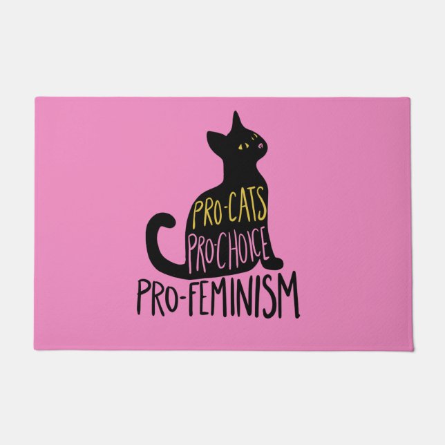 Pro-kat pro-keuze pro-feminisme deurmat (Voorkant)