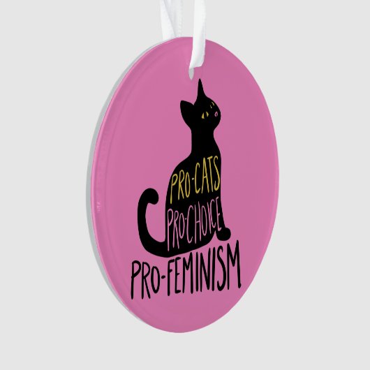 Pro-kat pro-keuze pro-feminisme ornament (voorkant)