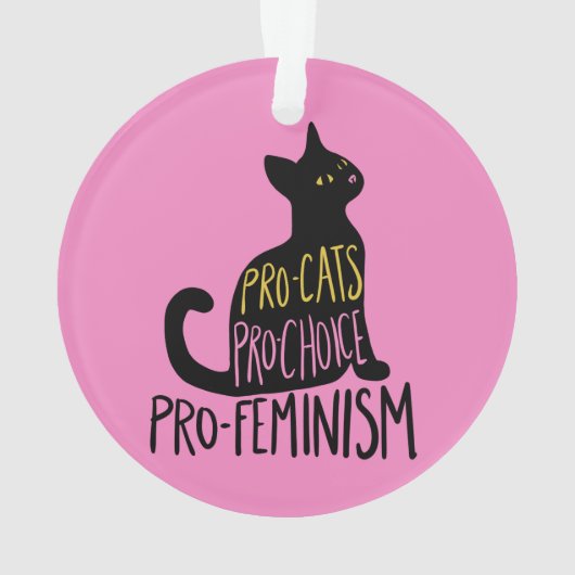 Pro-kat pro-keuze pro-feminisme ornament (achterkant)