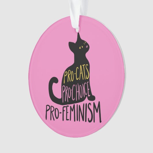 Pro-kat pro-keuze pro-feminisme ornament (voorkant)