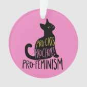 Pro-kat pro-keuze pro-feminisme ornament (voorkant)