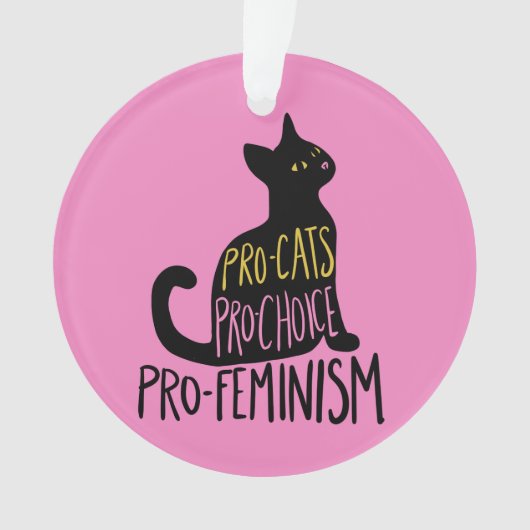 Pro-kat pro-keuze pro-feminisme ornament (voorkant)