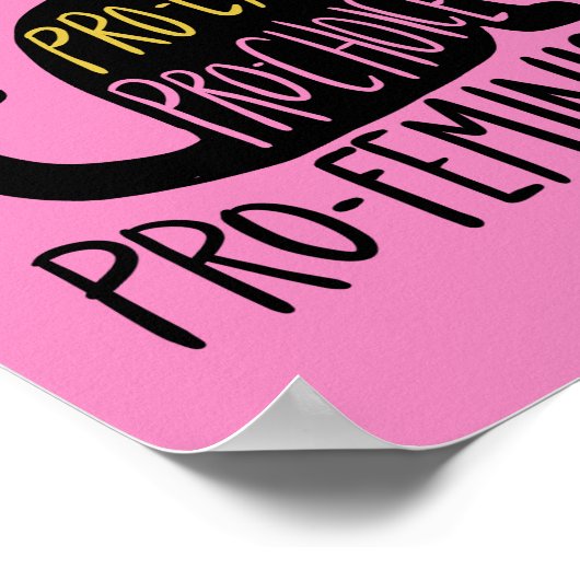 Pro-kat pro-keuze pro-feminisme poster (Hoek)