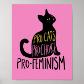 Pro-kat pro-keuze pro-feminisme poster (Voorkant)