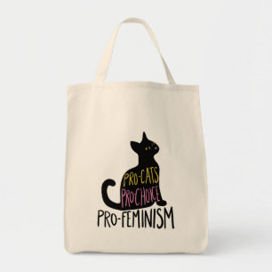 Pro-kat pro-keuze pro-feminisme tote bag