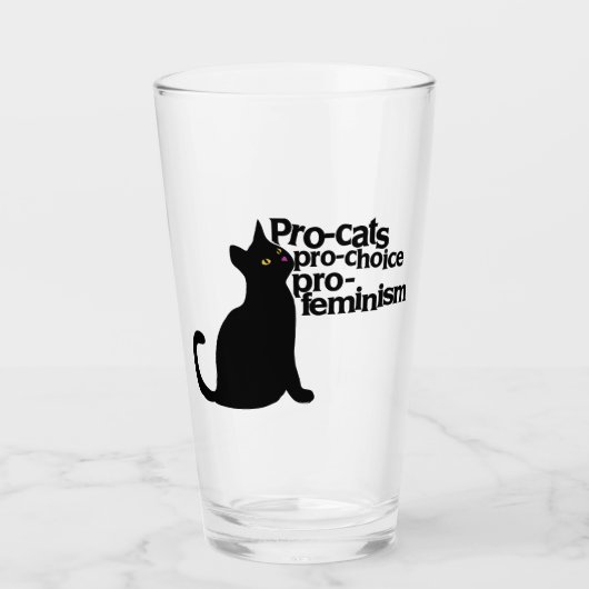 pro-katten pro-keuze pro-feminisme glas (Voorkant)