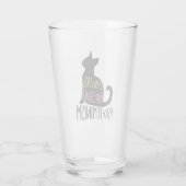 Pro-katten pro-keuze pro-feminisme zwarte kat glas (Achterkant)