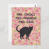 Pro-keus/Feminisme/Katten Briefkaart (Voorkant / Achterkant)