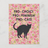 Pro-keus/Feminisme/Katten Briefkaart (Voorkant)