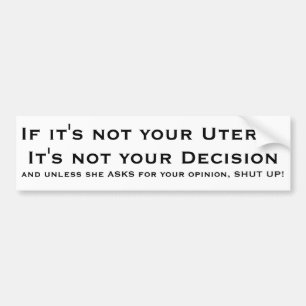 Pro-keuze Bumpersticker