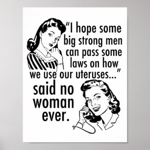 Pro Keuze Feministische Humor Politieke Cartoon Re Poster