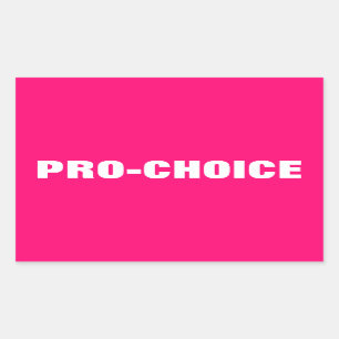 Pro-keuze hot-roze & white minimalist moderne rechthoekige sticker