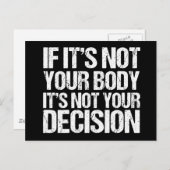 Pro-keuze Niet uw lichaam Niet uw beslissing Briefkaart (Voorkant / Achterkant)