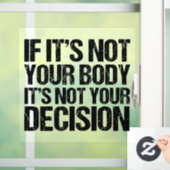 Pro-keuze Niet uw lichaam Niet uw beslissing Raamsticker (Huis)