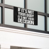 Pro-keuze Niet uw lichaam Niet uw beslissing Spandoek (Buitenkant Gebouw)