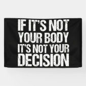 Pro-keuze Niet uw lichaam Niet uw beslissing Spandoek (Horizontaal)