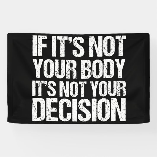 Pro-keuze Niet uw lichaam Niet uw beslissing Spandoek (Horizontaal)