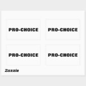 Pro-keuze wit en zwart-minimalistisch modern rechthoekige sticker (Vel)