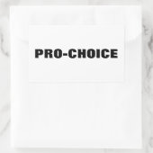 Pro-keuze wit en zwart-minimalistisch modern rechthoekige sticker (Tas)