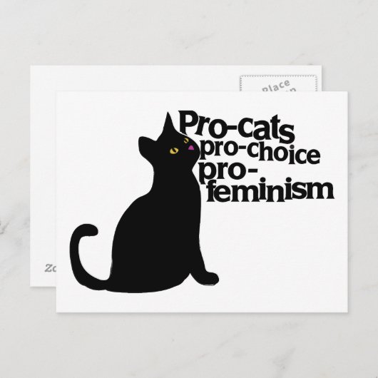 pro-keuzevrijheid pro-feminisme briefkaart (Voorkant / Achterkant)