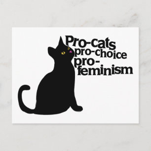 pro-keuzevrijheid pro-feminisme briefkaart