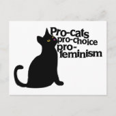 pro-keuzevrijheid pro-feminisme briefkaart (Voorkant)