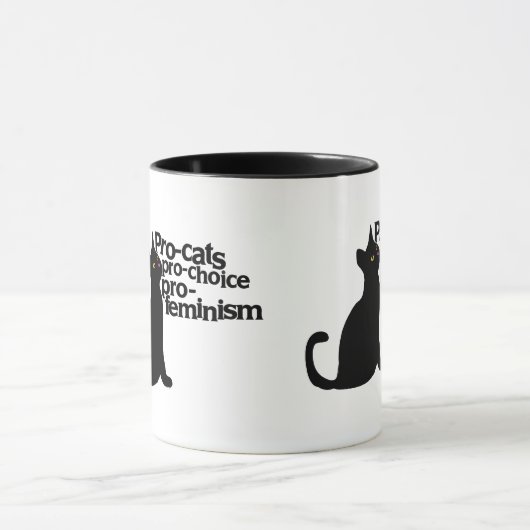 pro-keuzevrijheid pro-feminisme mok (Midden)