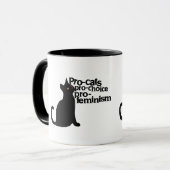 pro-keuzevrijheid pro-feminisme mok (Voorkant links)