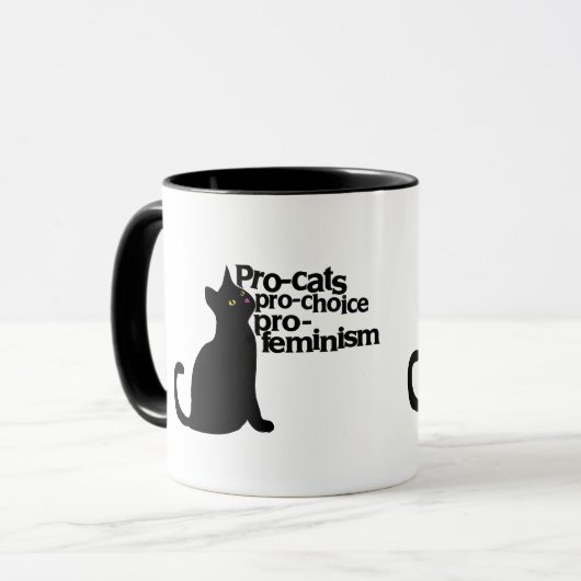 pro-keuzevrijheid pro-feminisme mok (Voorkant links)