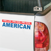 Pro-leven. Pro-God. Pro-Pistool American Conservat Bumpersticker (Op Truck)