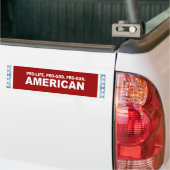 Pro-leven. Pro-God. Pro-Pistool Amerikaans Bumpersticker (Op Truck)